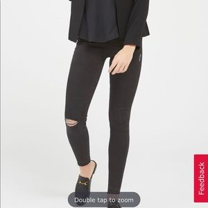 SPANX Vintage Distressed Ankle Skinny Jeans